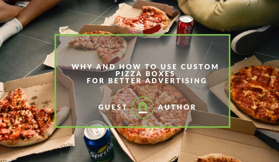 Custom pizza boxes ads
