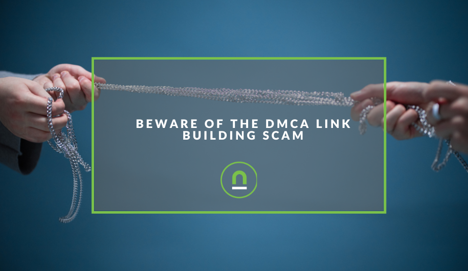 DMCA link building scam