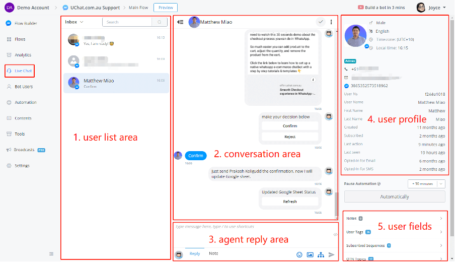manage your chatbot