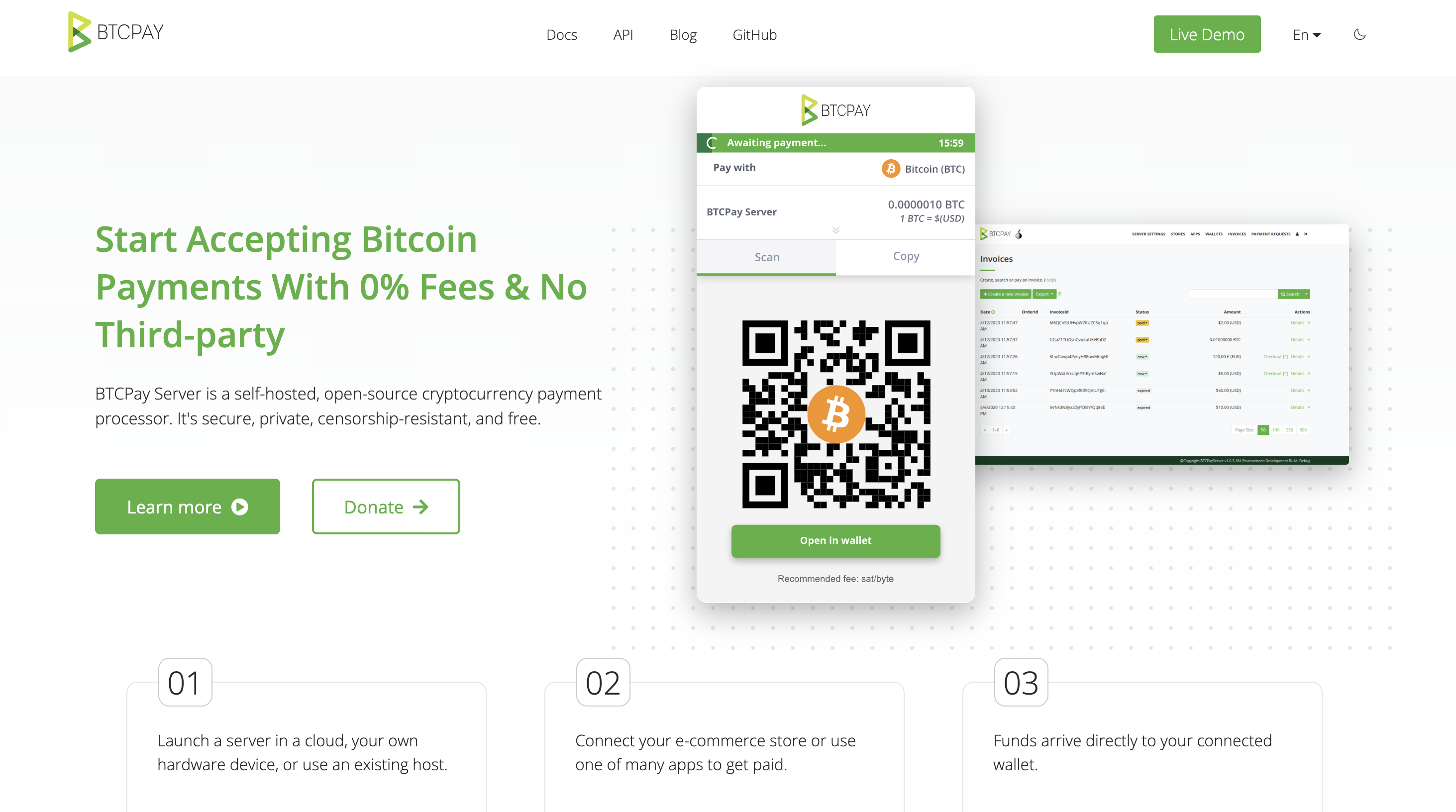 BTCPay Server Homepage