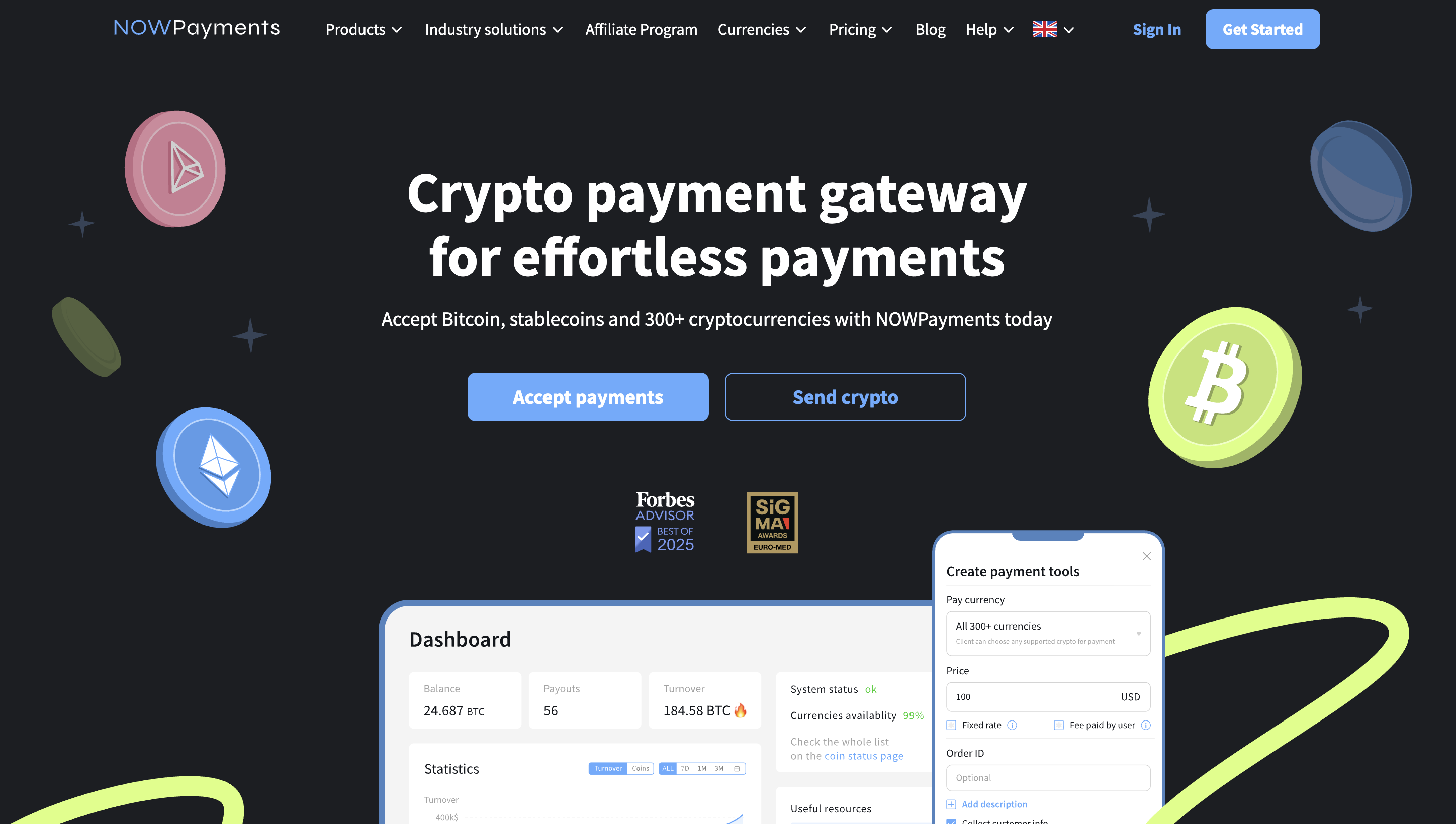 Now Payments Homepage
