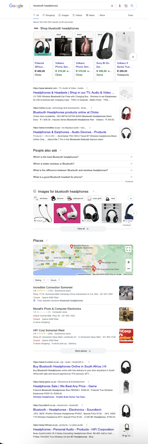 Google Search For Bluetooth headphones