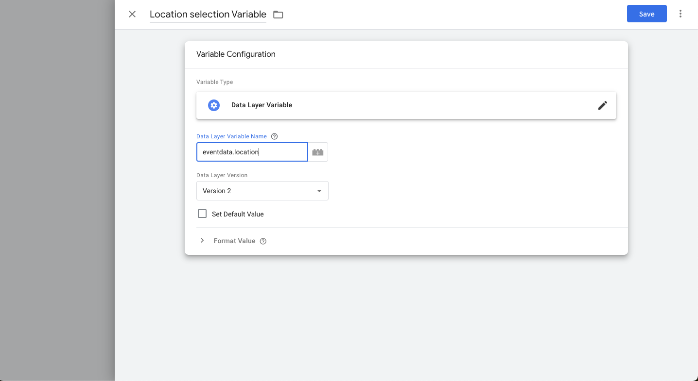 Custom data layer variable