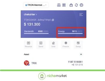 Energy in your TRON wallet