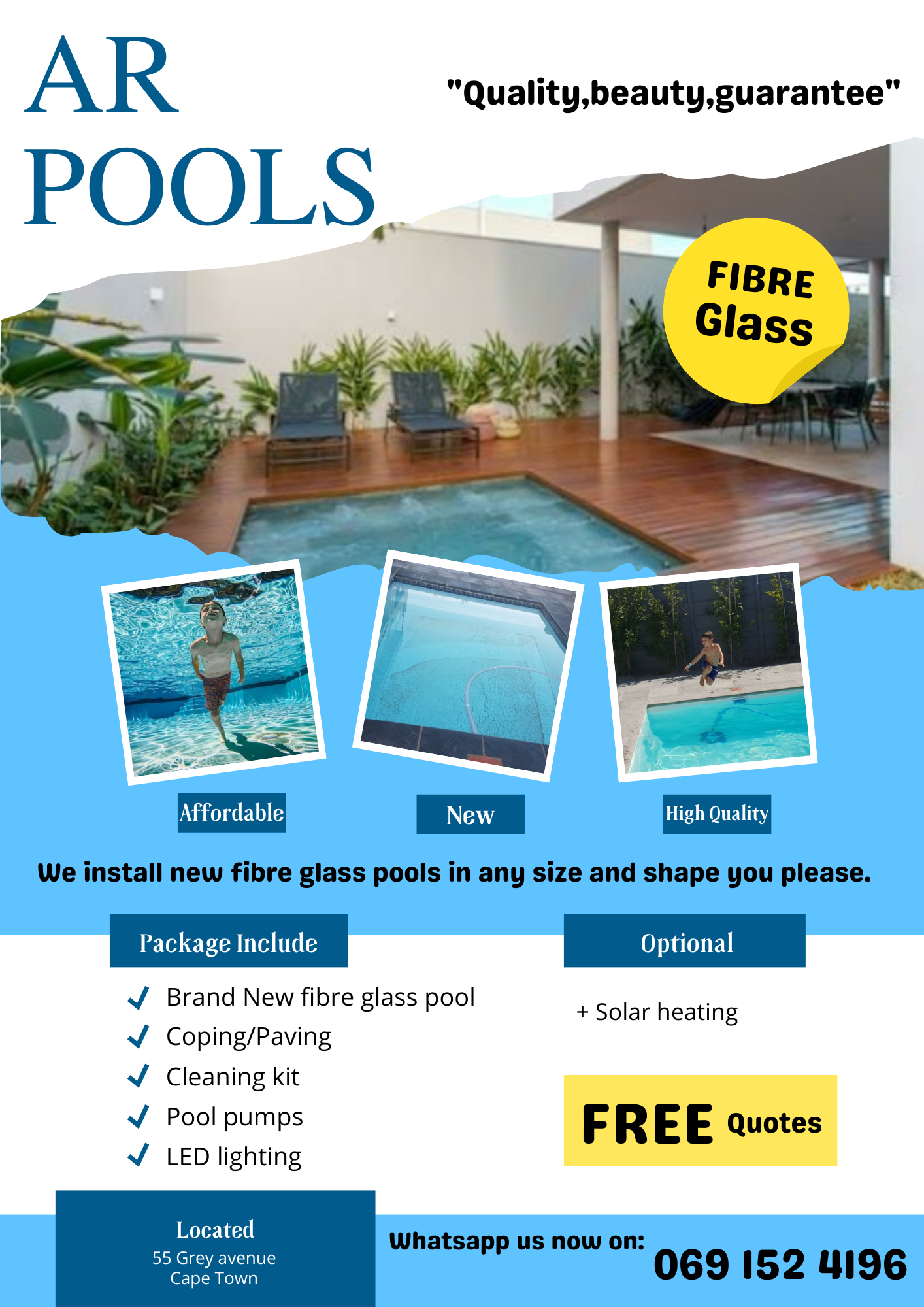 New Fibre Glass Pools installation!