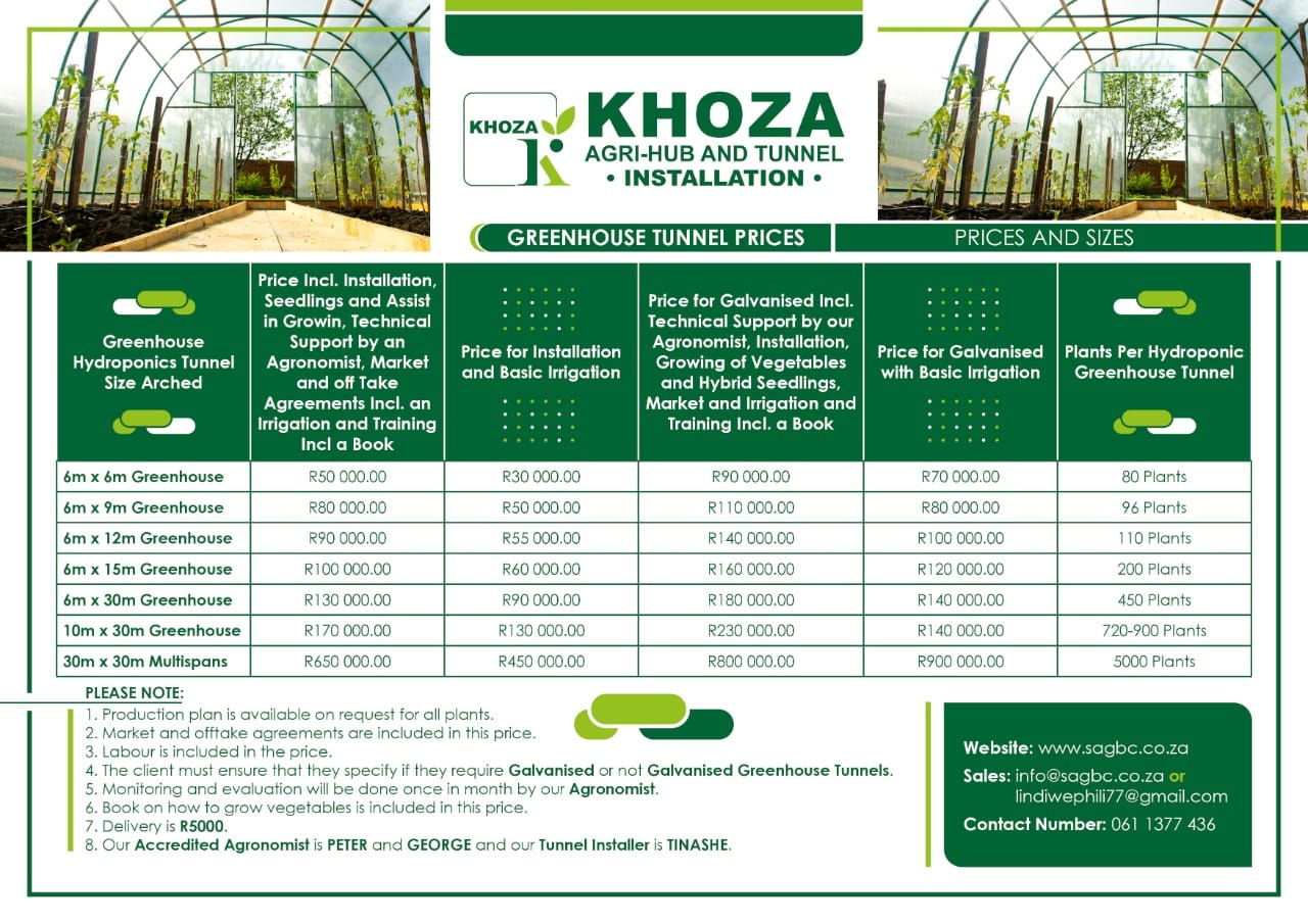 Our prices incl irrigation, farmer support, market,technical support for better yields