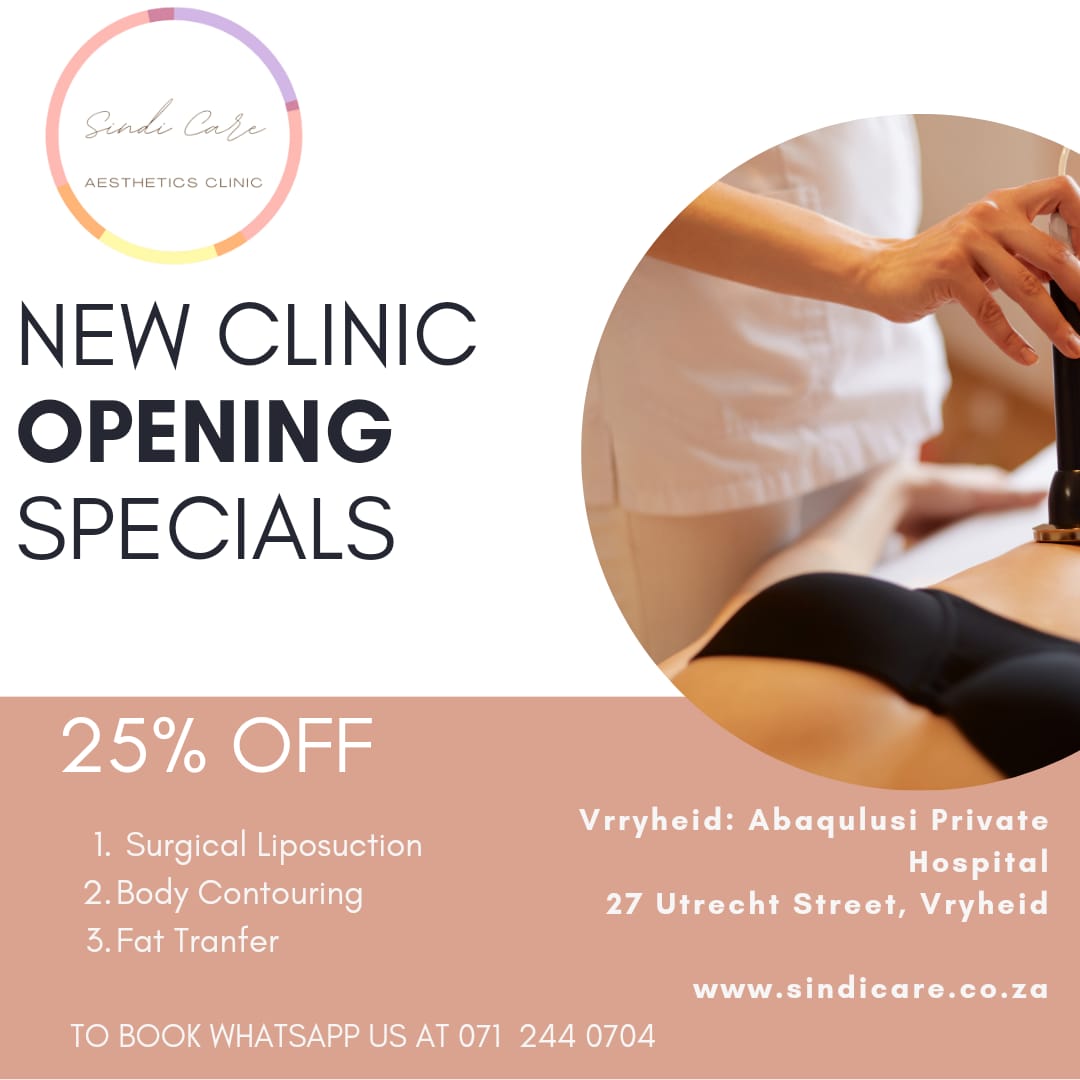 Sindicare Aesthetics Vryheid Clinic Opening Specials