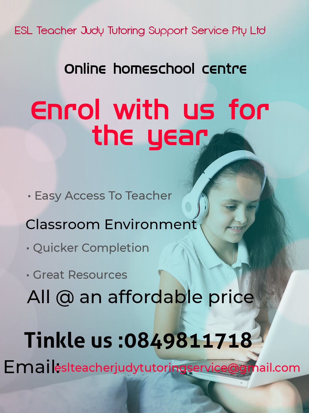 Homeschool tutor services
