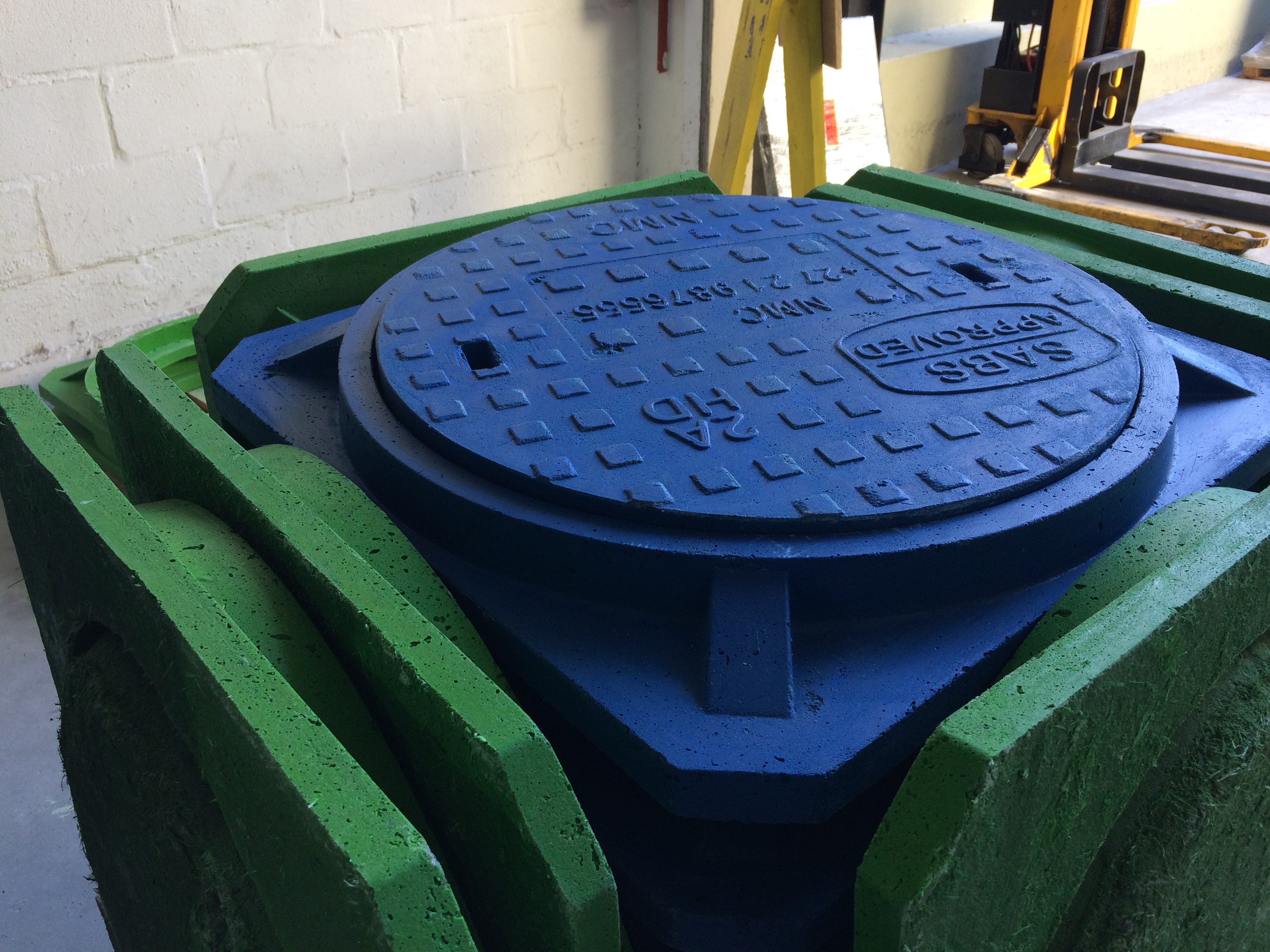We manufacture SABS Approved polymer concrete/ composite manhole covers and frames since 2007. Our product has no scrap value. Strength of up to 40kN or 40 Ton. Located in Stikland Western Cape, we deliver anywhere with our wide range of logistic partners.