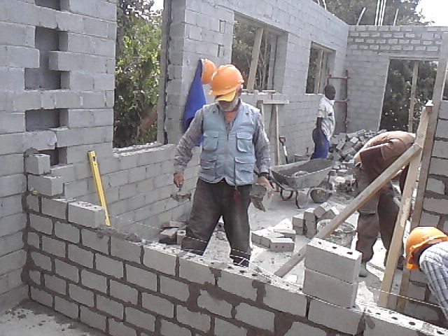Brickwork Bein done at job Constantia 