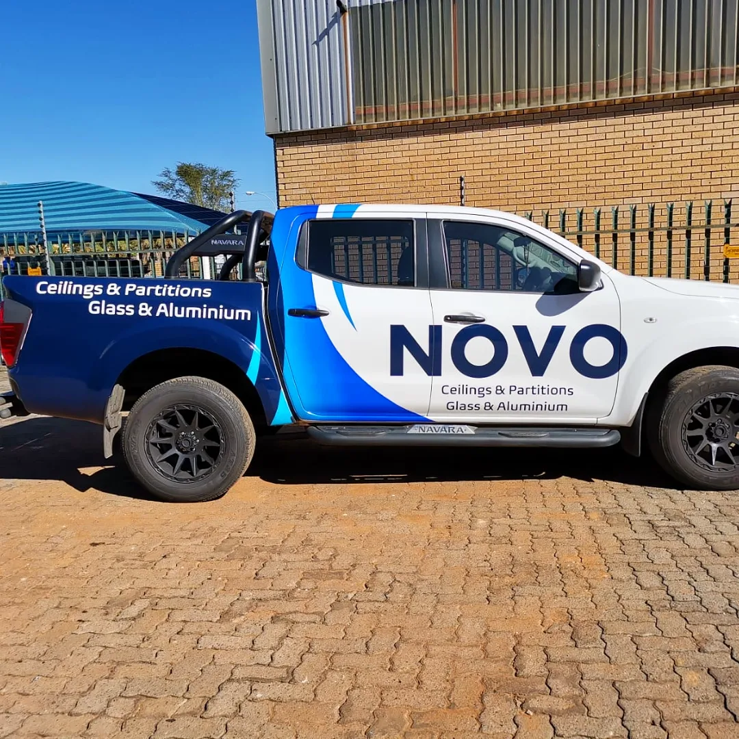 Clients bakkie half wrap design, printed and applied by Altrd Applications