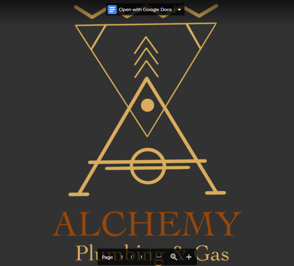 Alchemy Plumbing & Gas Logo Dark