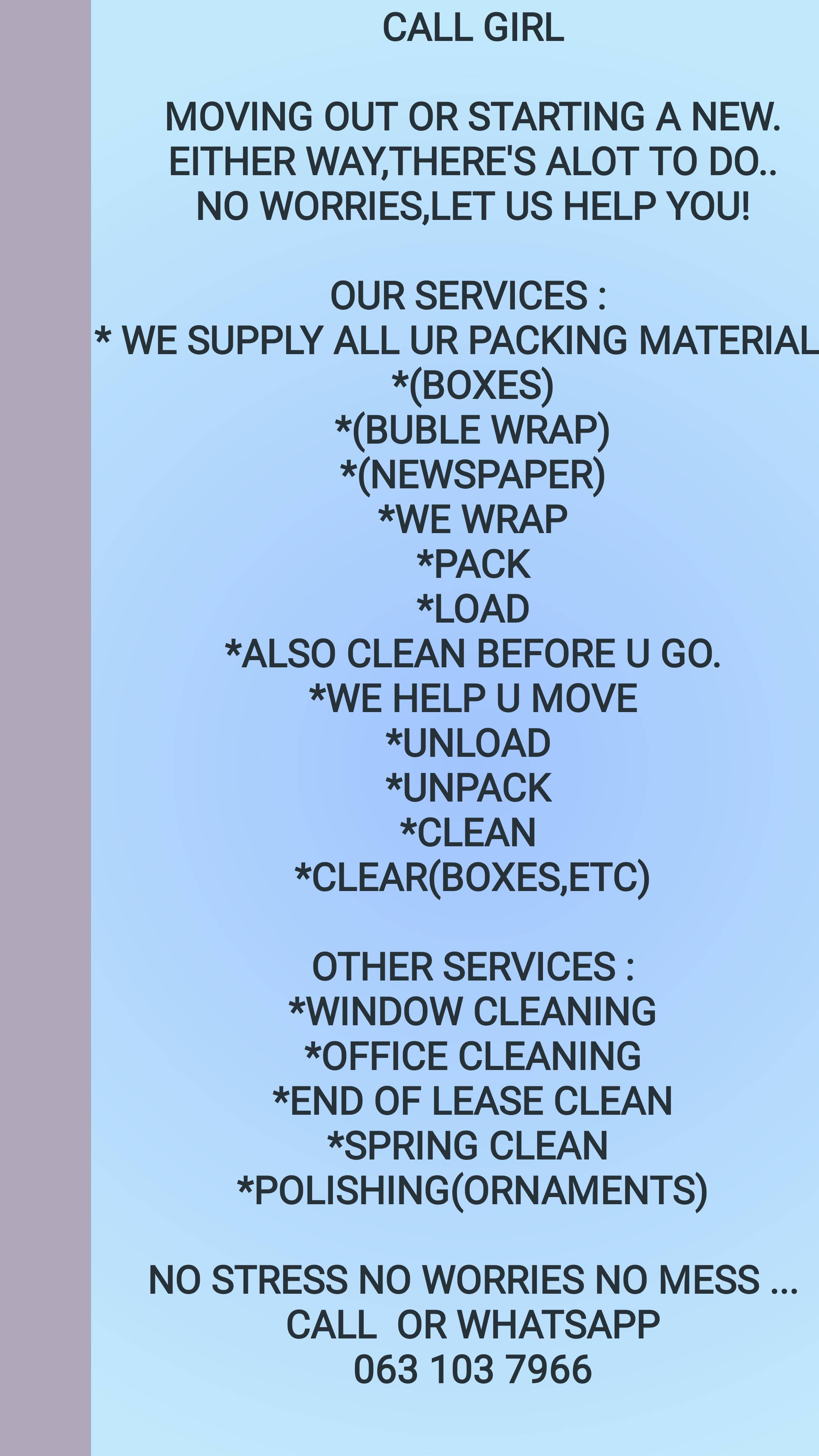 Our list of cleaning services