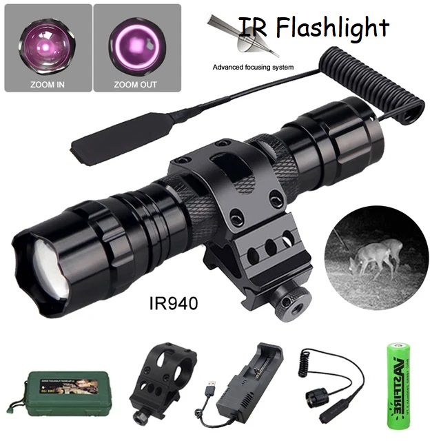 Scope mounted IR flashlight