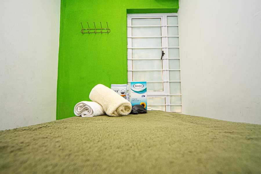 Tranquil room with air-conditioning and soothing music