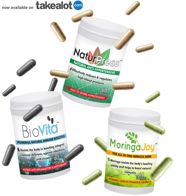 NaturPress Anti-Hypertensive, BioVita and MoringaJoy capsules