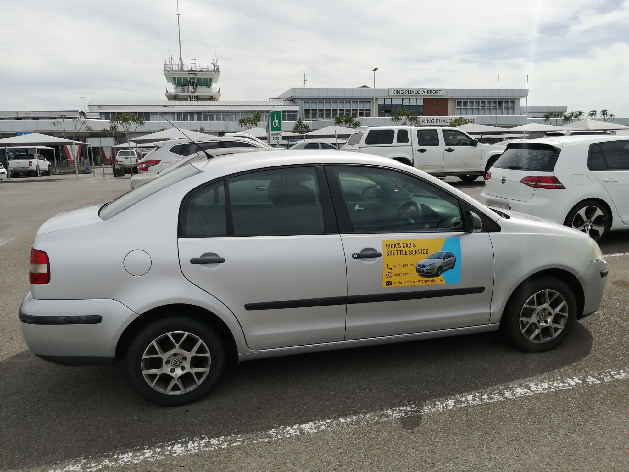 Rick's Cab & Shuttle Service at King Phalo Airport in East London, Eastern Cape, South Africa.