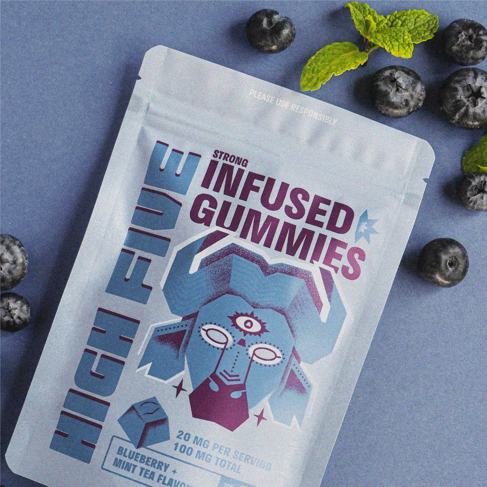 Infused Gummies: Blueberry & Mint Tea Flavour
