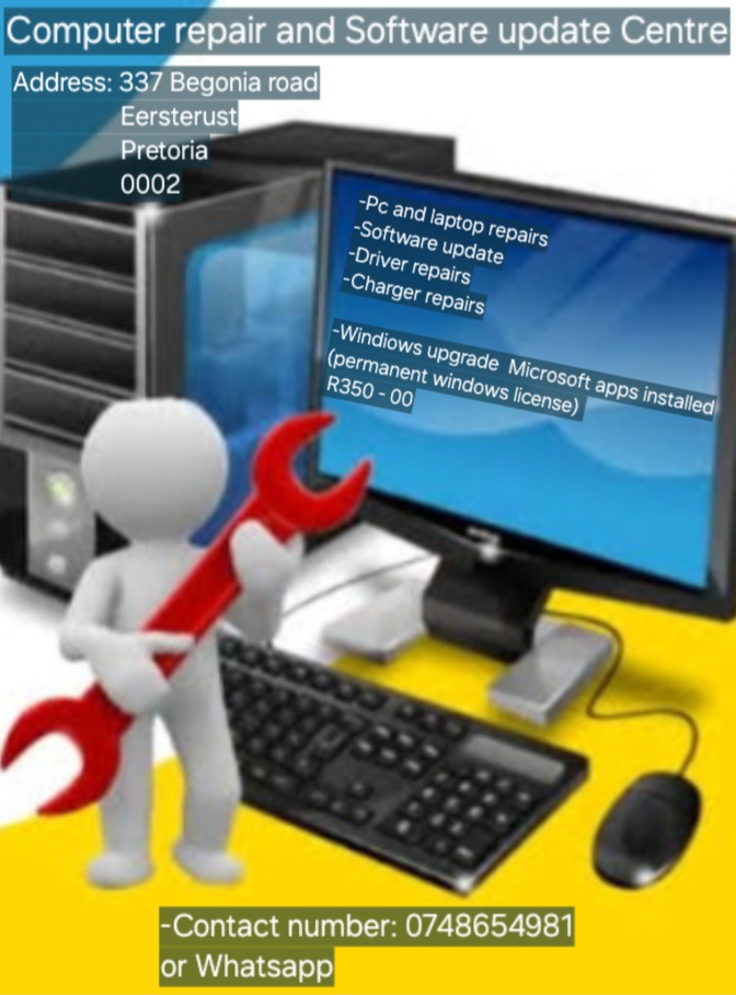 Fixing PC's and Laptops.