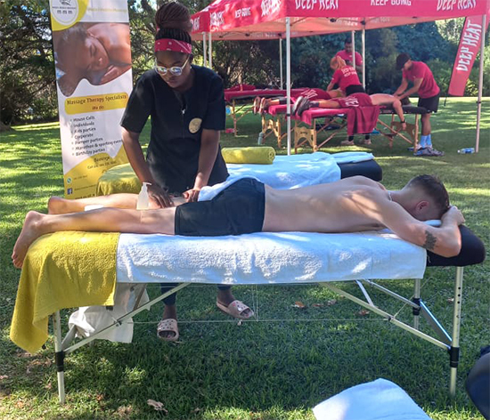 massage session at an event