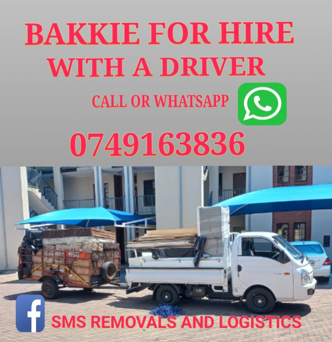 Bakkie for hire with a driver