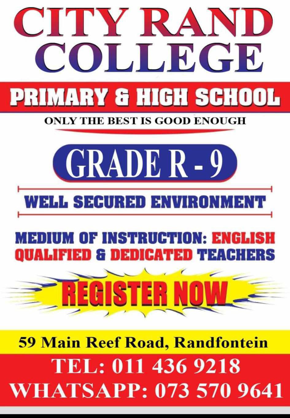 Registration for 2025 intake on-going now