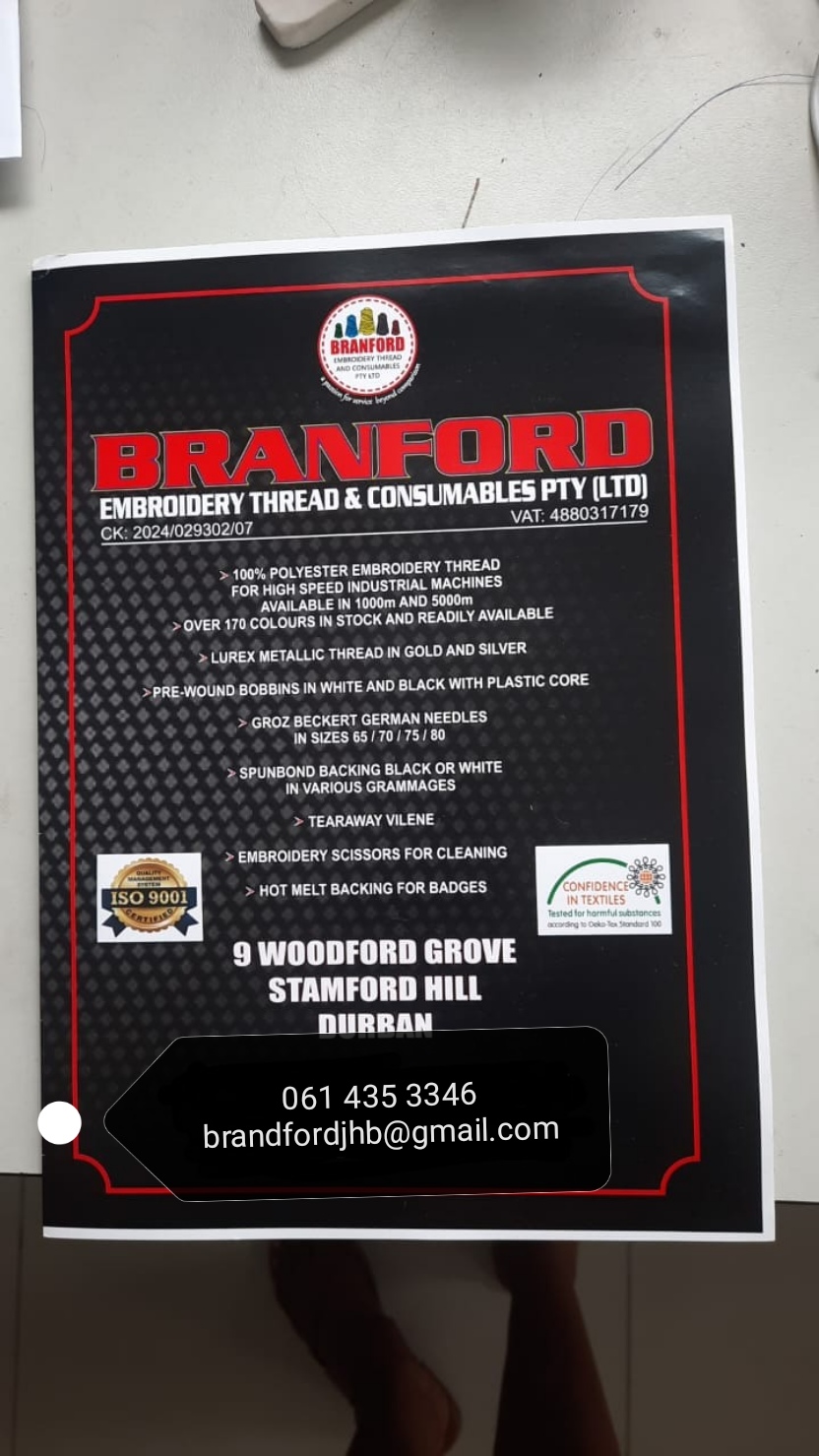 Brandford Embroidery Threads 1000m & 5000m 