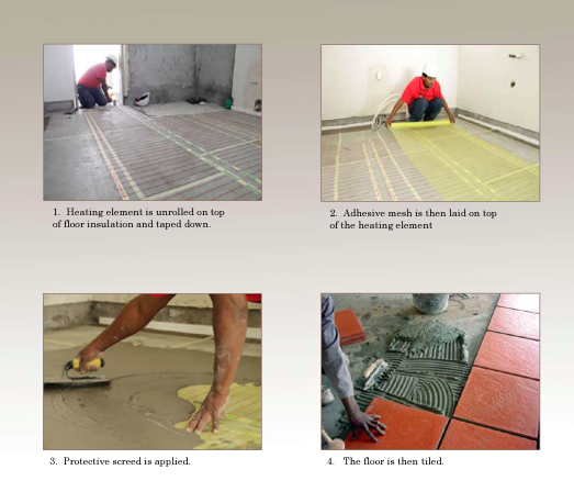 Installation of Under Tile Floor Heating