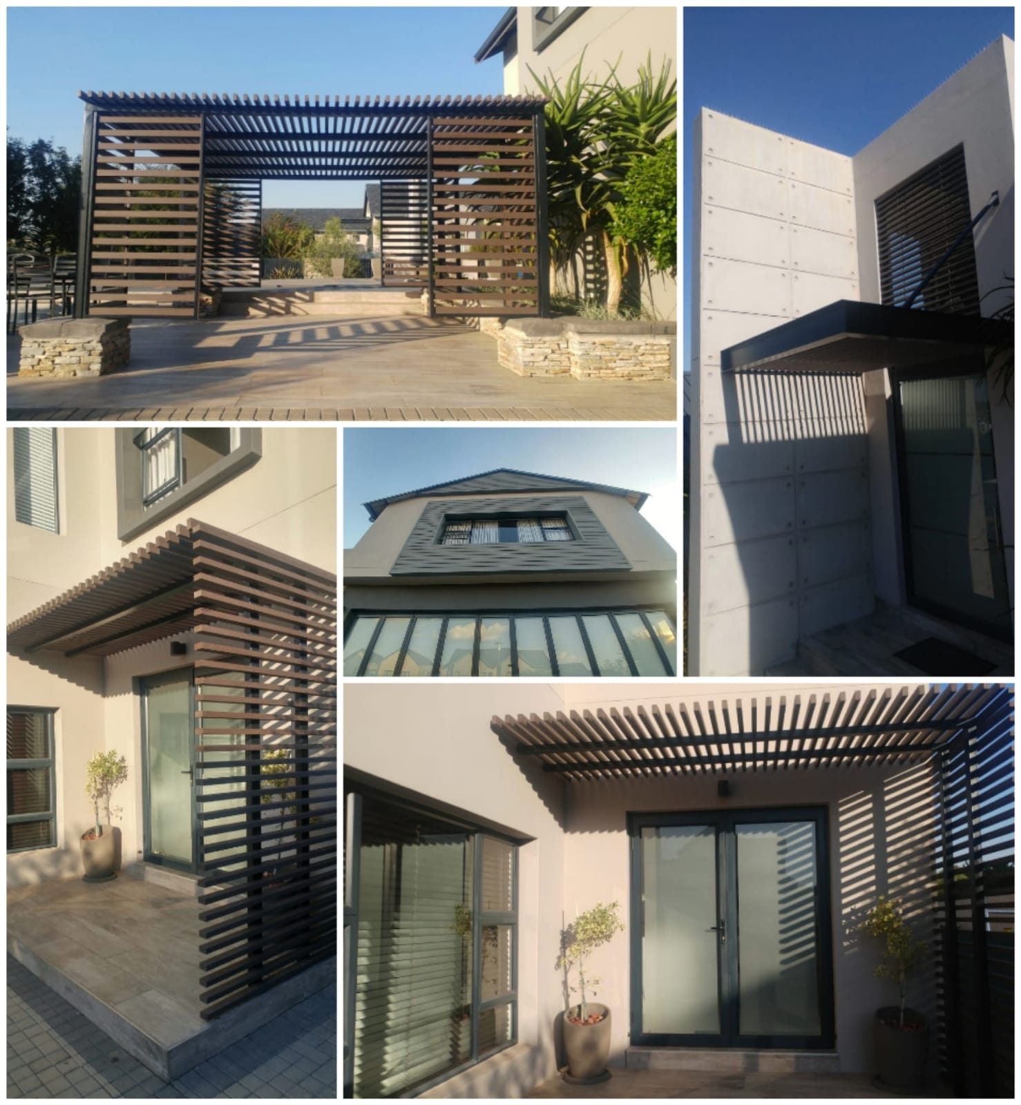 Composite pergolas and cladding