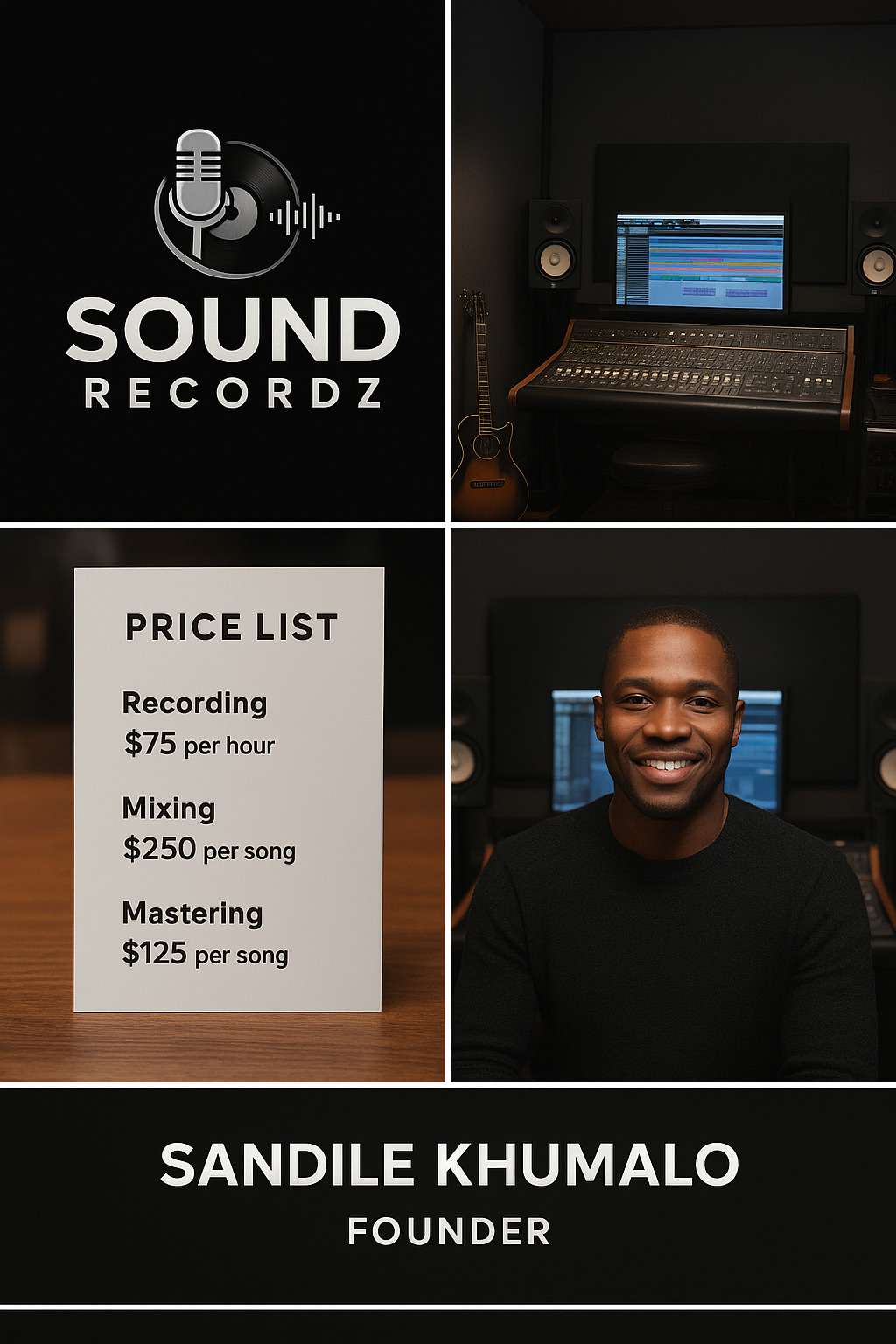 Professional studio recording