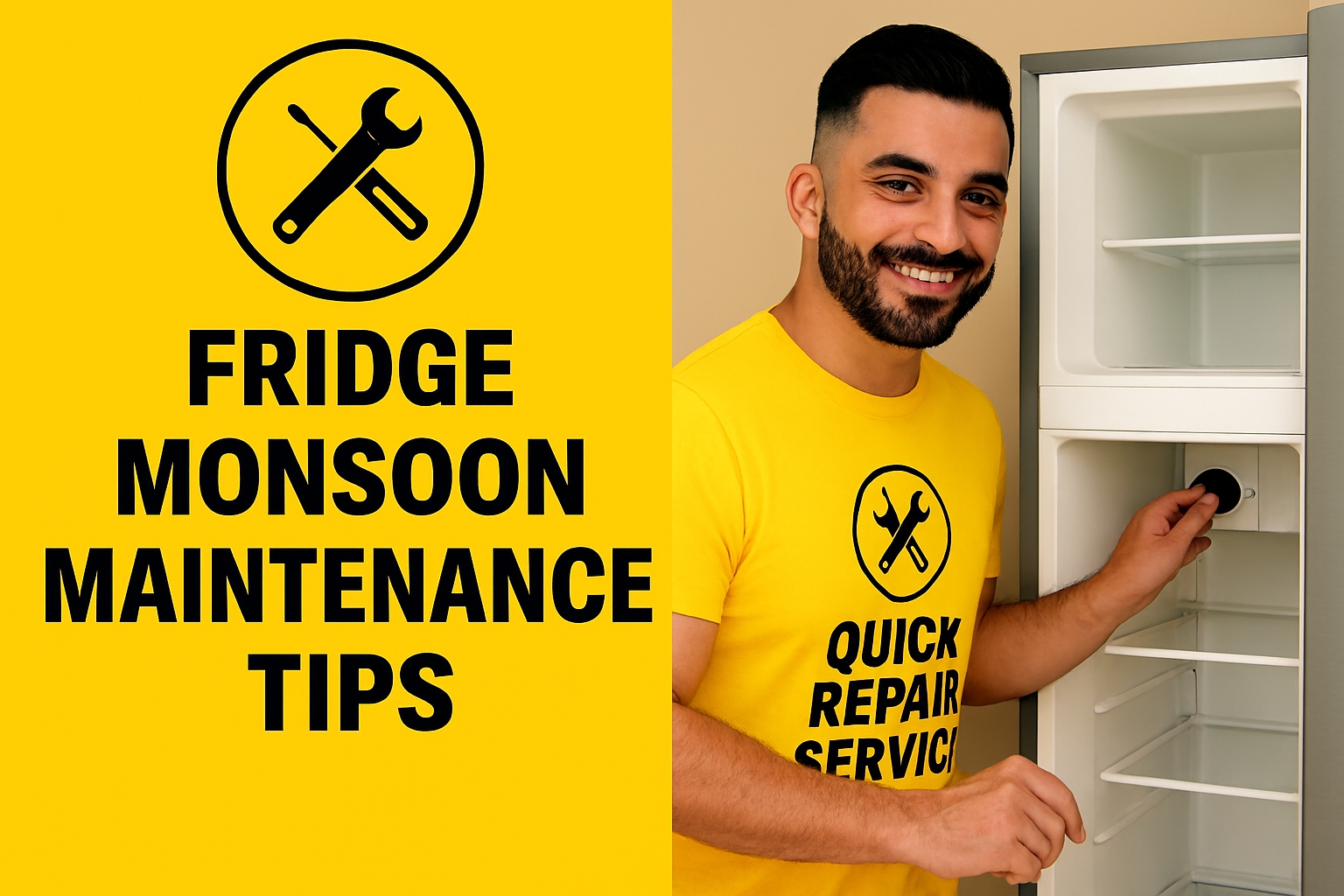 ???Monsoon Care Tips for Your Refrigerator & Fridge ???  The rainy season brings high humidity, frequent power fluctuations, and moisture that can affect the performance of your refrigerator. Here are some important precautions to keep it running smoothly:   Precaution Note: How to Maintain Your Fridge in Monsoon  1- Check Door Seals & Gaskets – Moisture weakens the rubber gasket, causing cooling loss. Clean and check for gaps.  2- Use a Stabilizer – Voltage fluctuations are common in monsoon; a