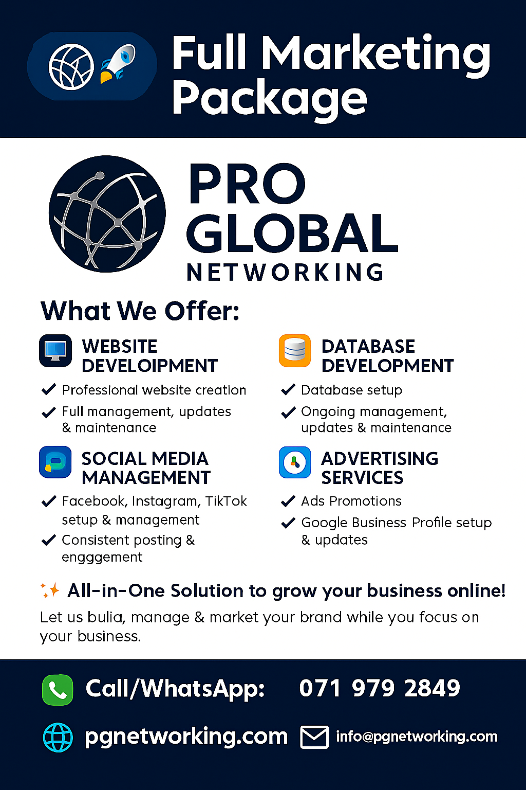 All in one solution to grow your business online!