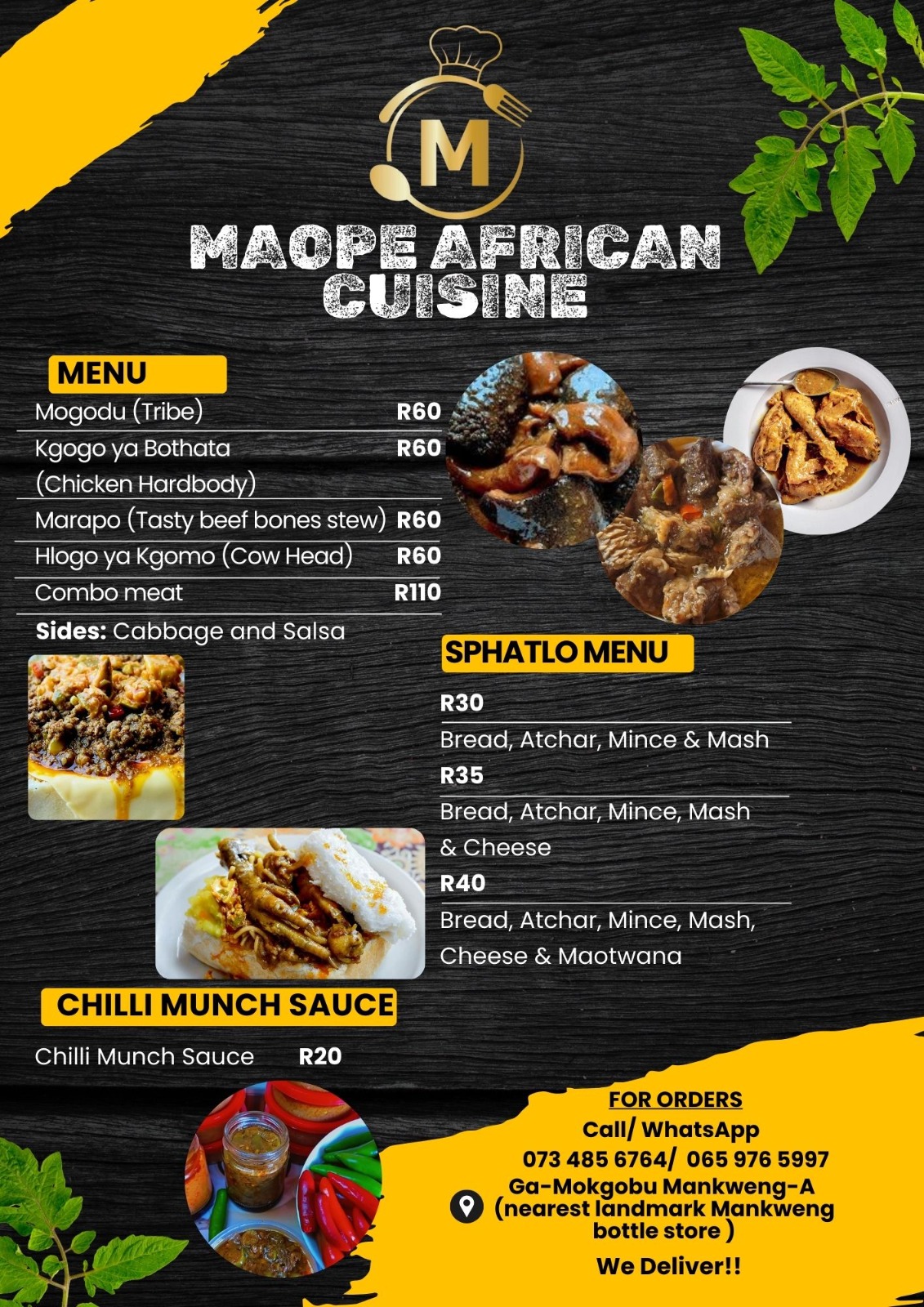 Our Menu