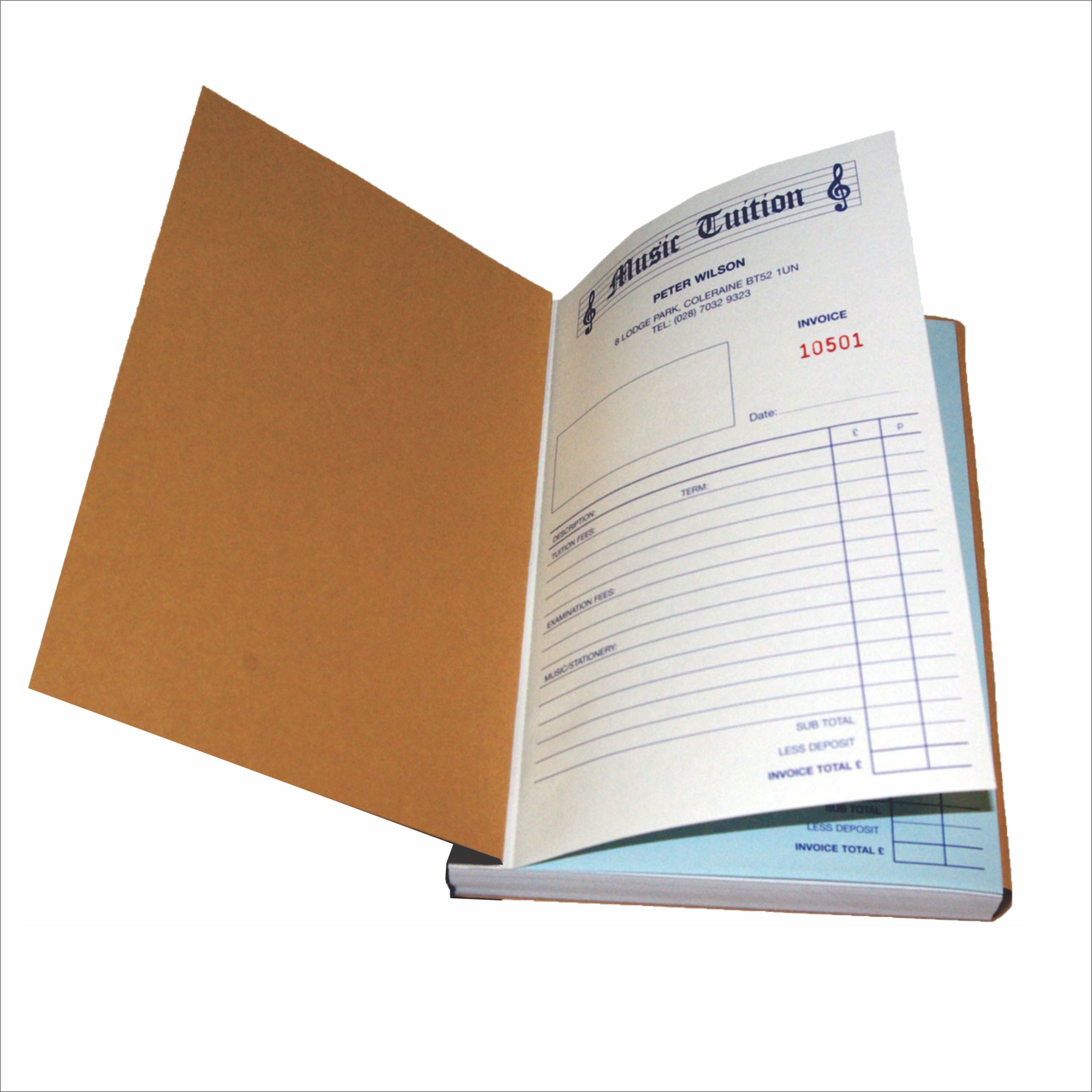 We print invoice books