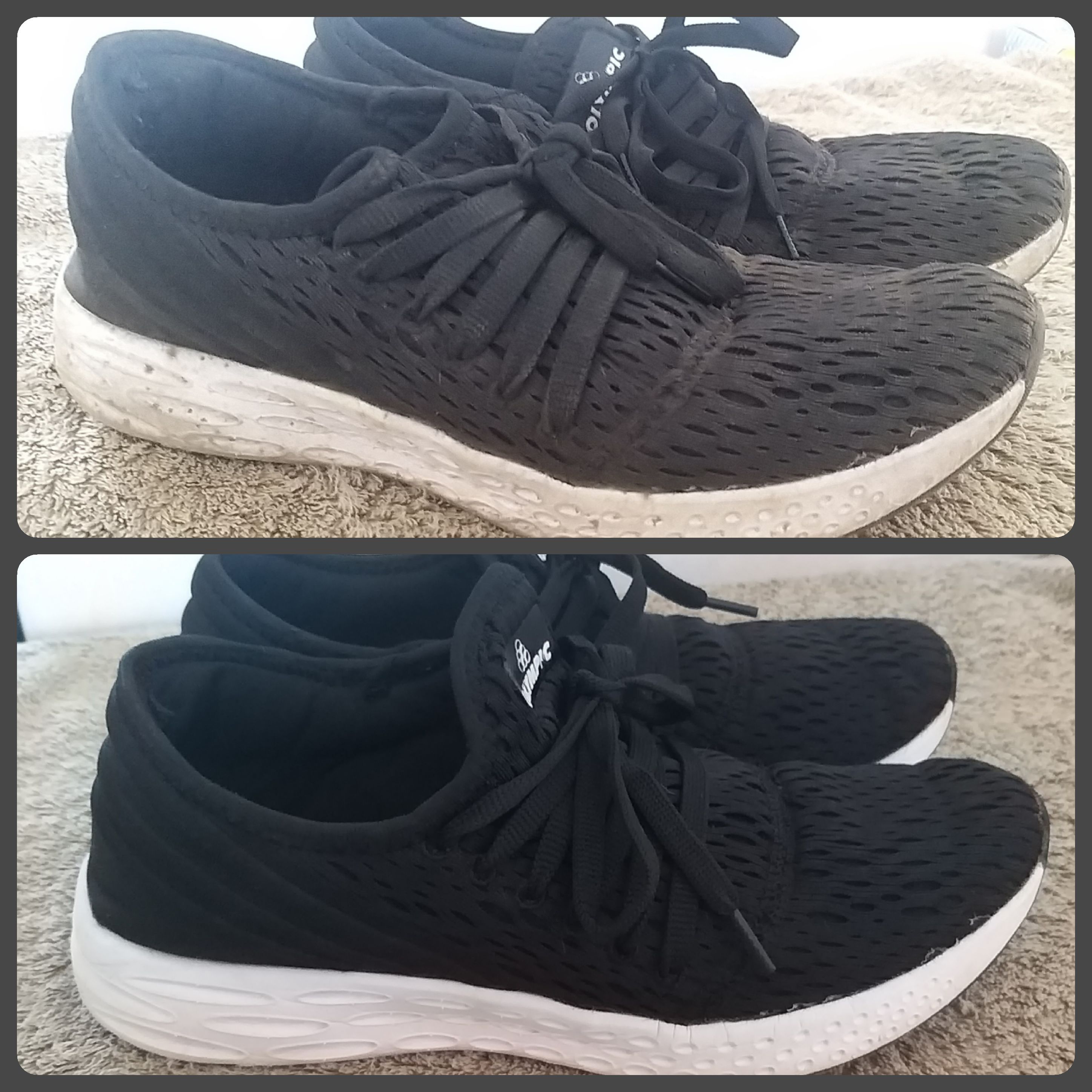 A client's shoes we cleaned, before & after pictures