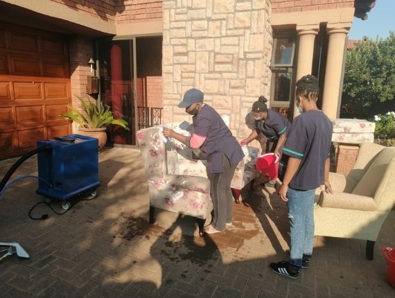 Our cleaners cleaning a house in Bloemfontein