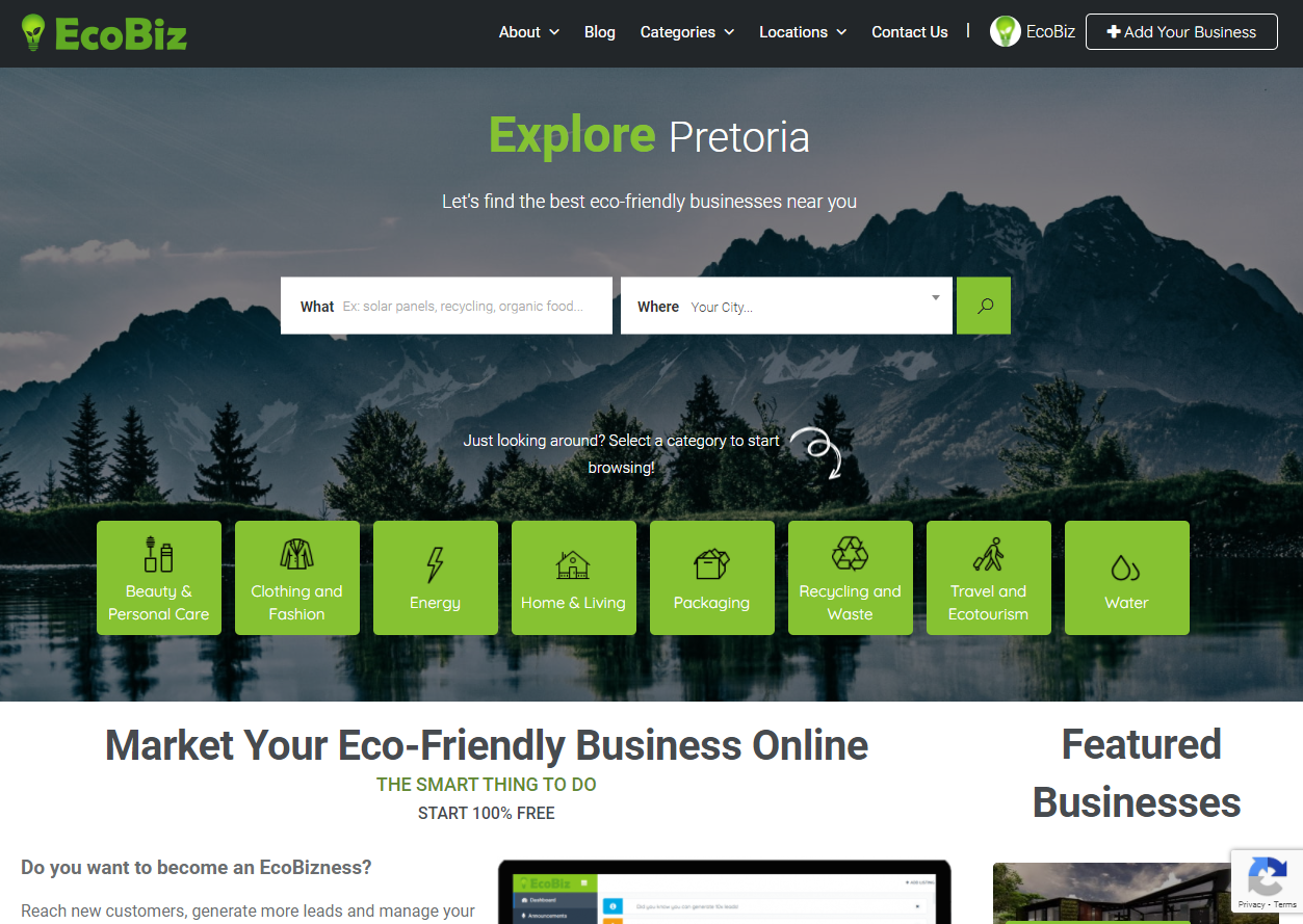 The EcoBiz online platform