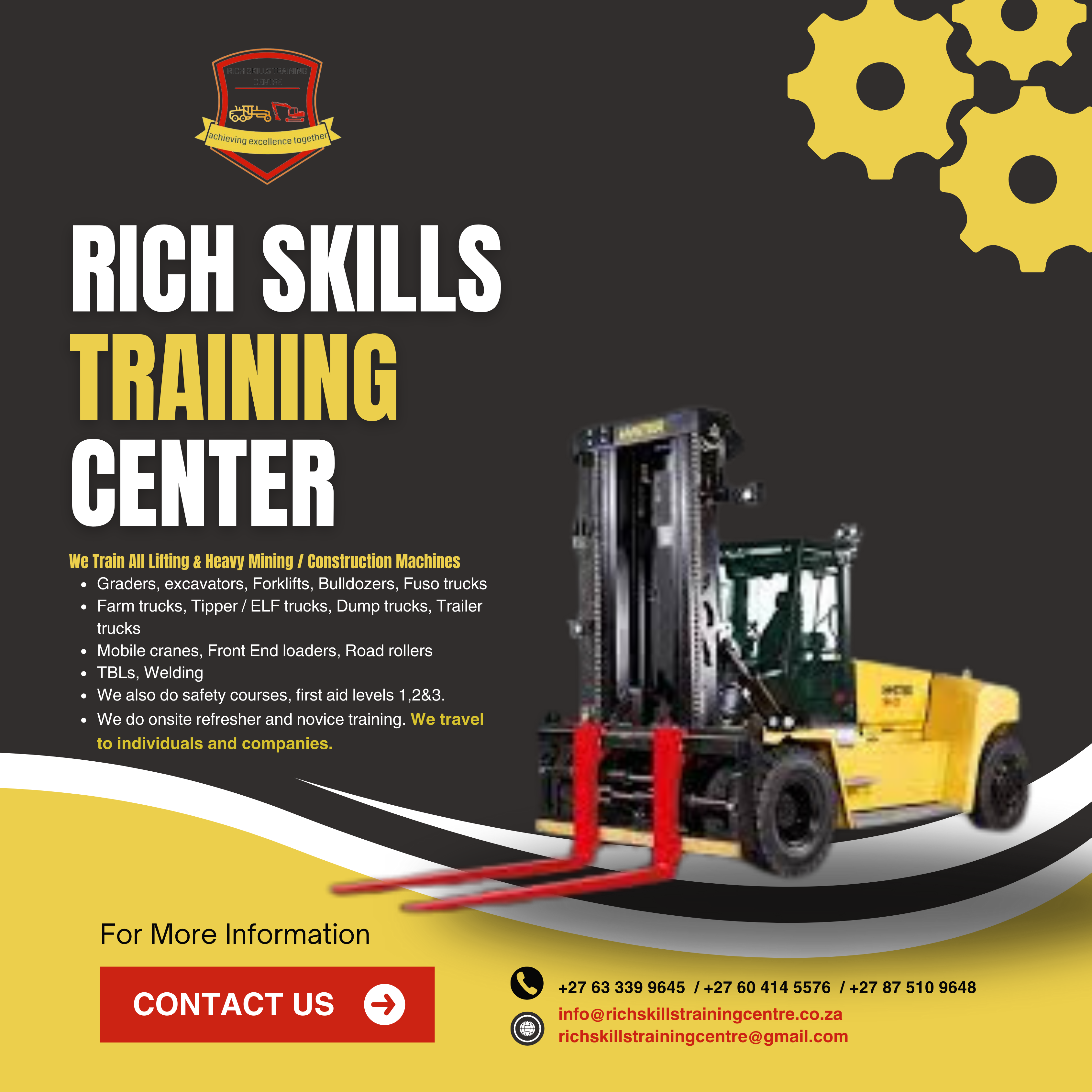 Forklift onsite operator training