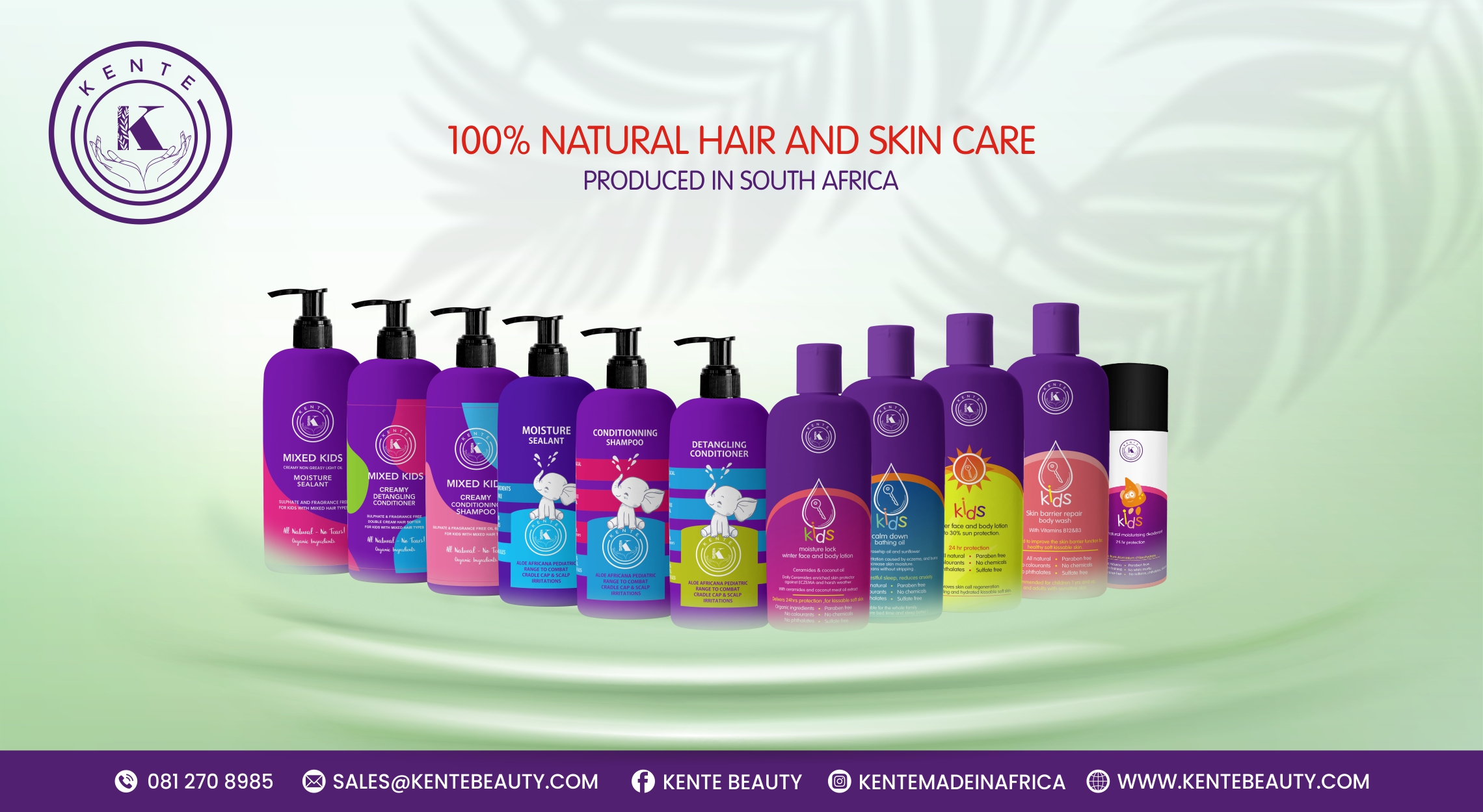 organic hair and skin care products