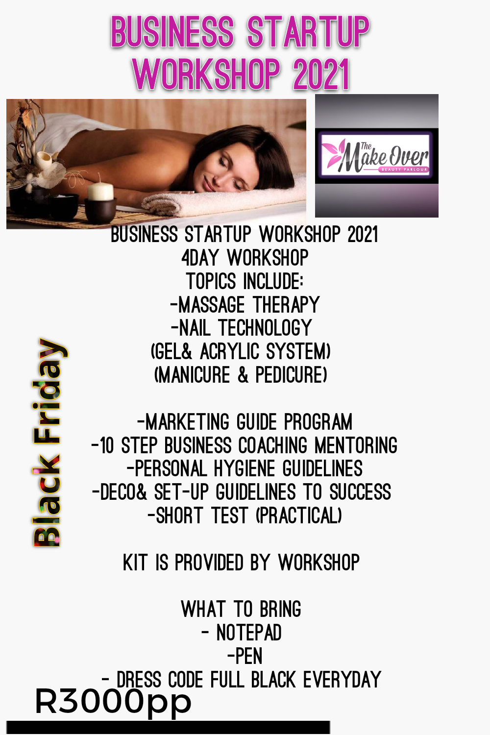Combo deal R2000 for course/R3000 for business coaching and mentoring program all together all in one