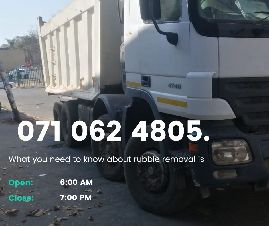 Rubble Removals, Sight Cleaning, swimming pool filling, Tree felling, and Demolitions 0710624805