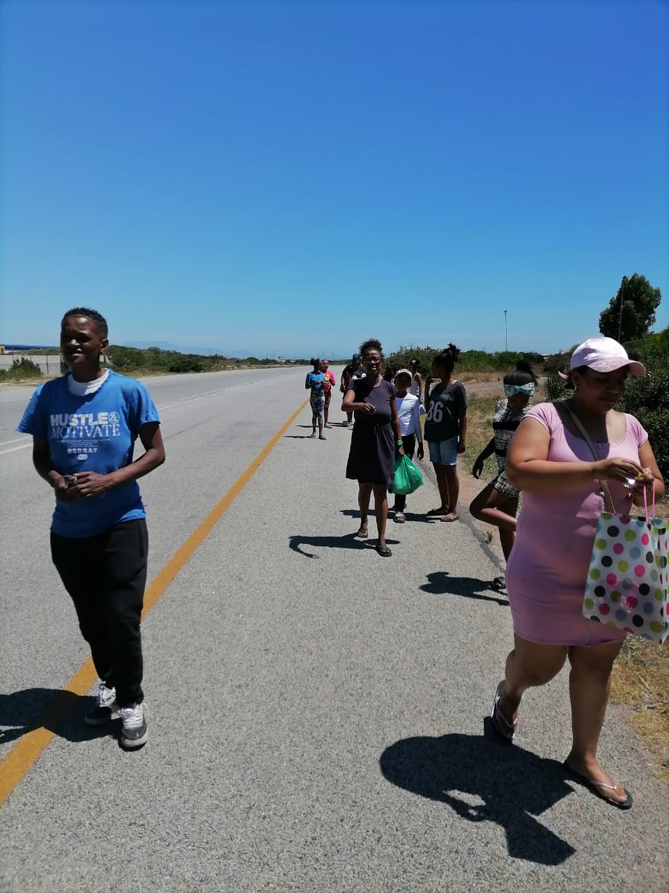 Had an fun walk with the youth, adults and children a debriefing session to take them out of their environment and community