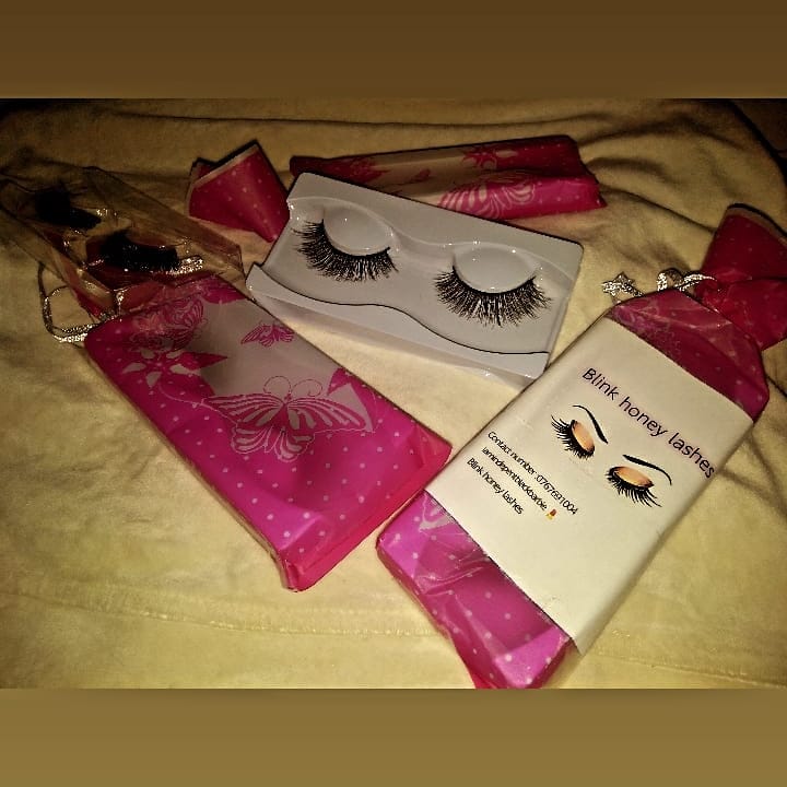 Blink honey lashes hand made packaging 