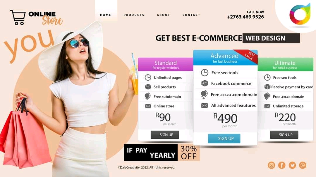 E-commerce website designs