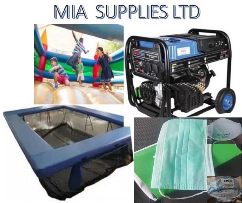 Supplier of wide range of products like generators,Jumping Castles,Face Masks and Gloves