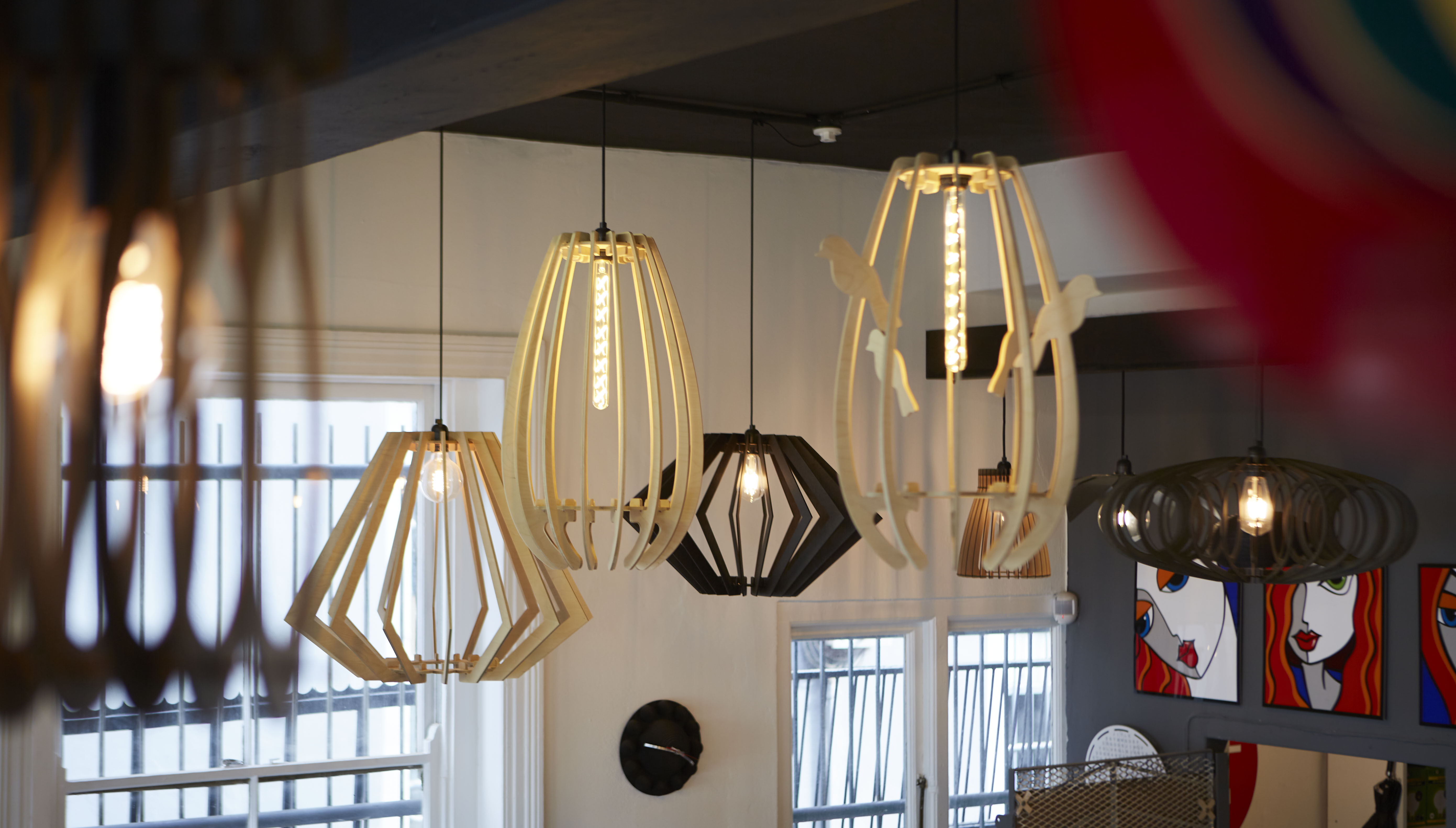 Our beautiful pendant lights.