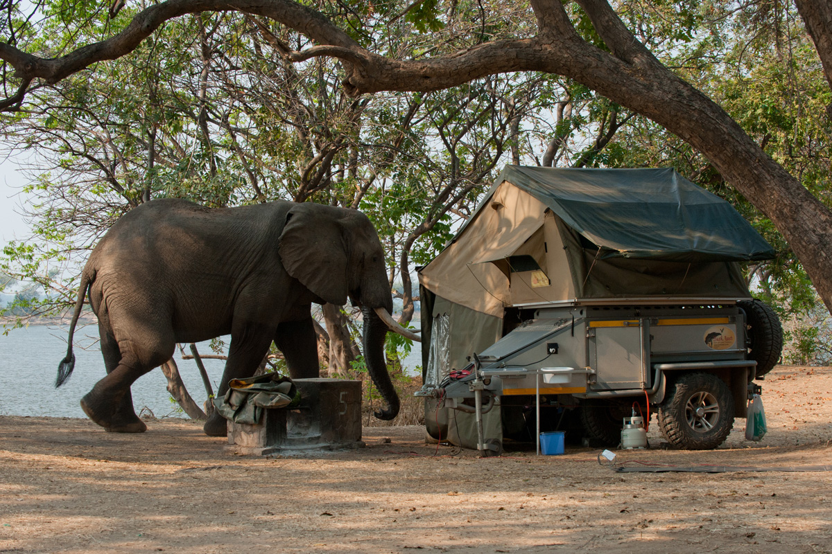Black Eagle Camping trailer in Botswana