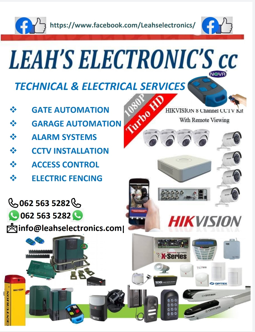 https://www.facebook.com/Leahselectronics/