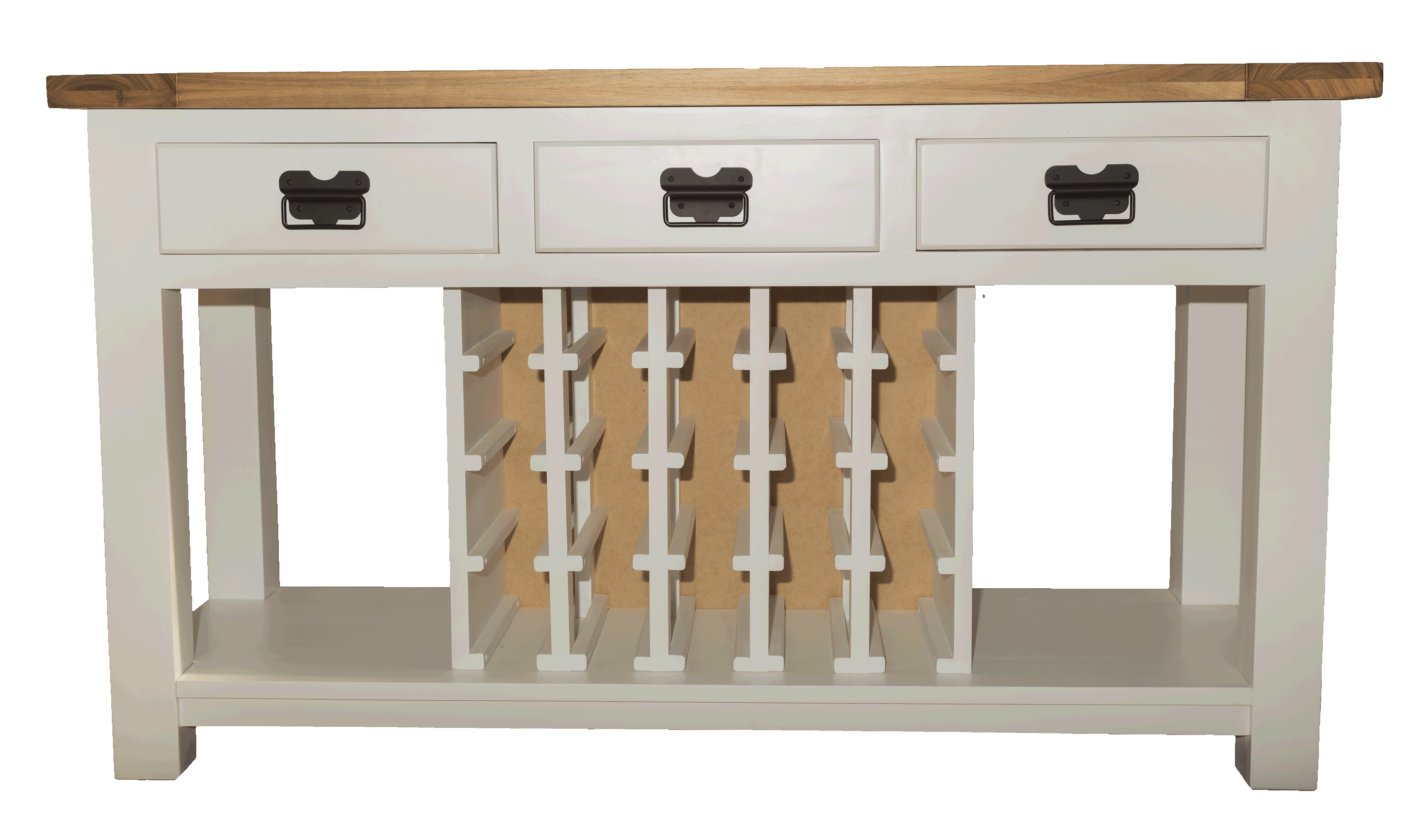 20 Bottle Wine Server - Blackwood top and white bottom