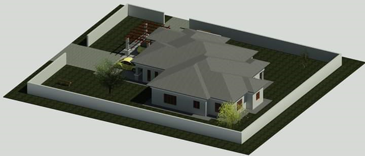 This is a small 3 bedroom house with a single garage 1 bath,en suite,open plan and pergola costs Rural R3500.00 Urban R5200.00
